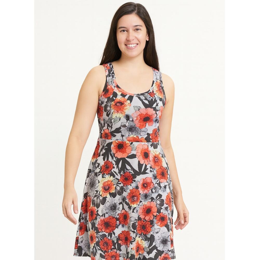 Excellent Fenscae Women Multicolor Floral A-Line Sleeveless Sundress Size Medium